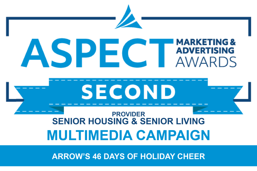 Aspect Awards Badge 2nd Place Winner Multimedia Campaign Senior Housing and Senior Living