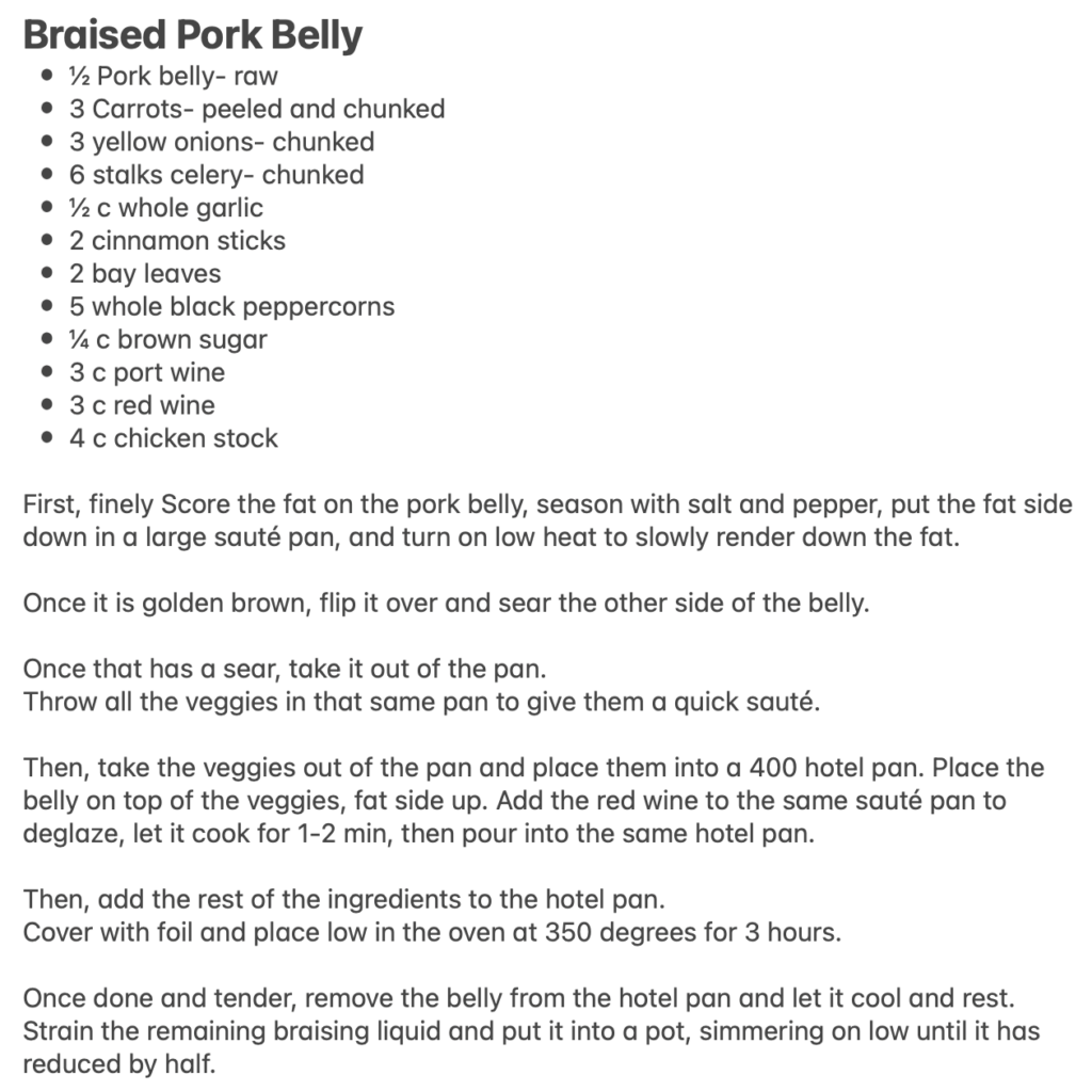 Braised Pork Belly Recipe
