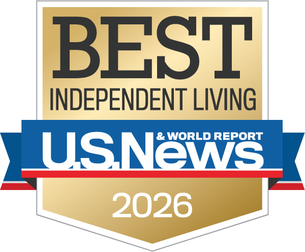 U.S. News 2025 Best Independent Living award badge honoring Arrow Senior Living communities for quality, lifestyle, and resident satisfaction.