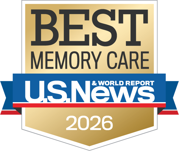 U.S. News 2025 Best Memory Care award badge presented to Arrow Senior Living communities for excellence in dementia and Alzheimer’s care services.